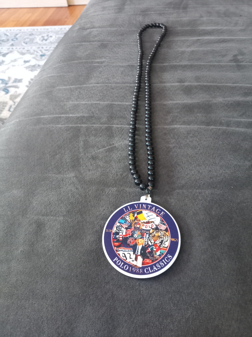 Polo Cookie Lo Life Vintage Classic Medallion Pendant Necklace Custom Piece